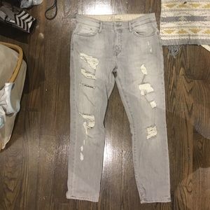Zara destructed boyfriend jeans